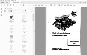 Franz Kleine Maxicorn M Betriebsanléitung Ersatzteil Liste - PDF