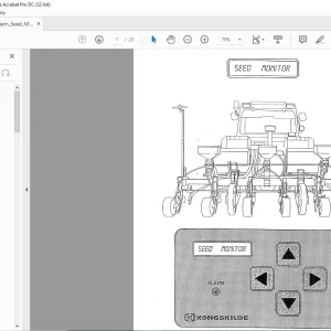 Kongskilde Preci Sem Seed Monitor Parts List Manual - PDF DOWNLOAD
