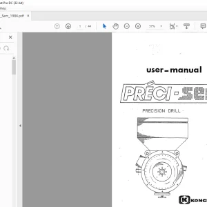 Kongskilde Precision Drill Prech Drill-Sem 1986 User Manual - PDF