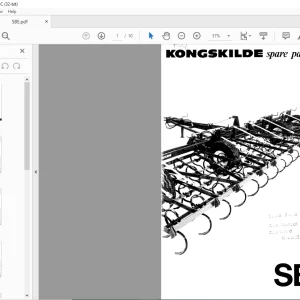 Kongskilde SBE Spare Parts List Manual -  PDF DOWNLOAD