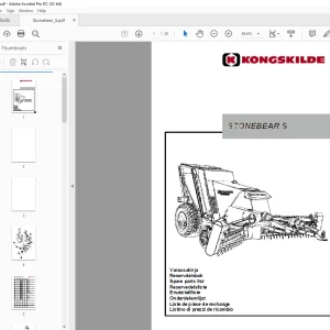 Kongskilde Stonebear_S Part List Manual - PDF DOWNLOAD