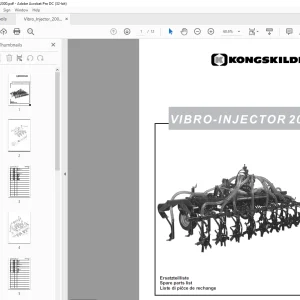Kongskilde VIBRO- INJECTOR 2000 Part List Manual - PDF  DOWNLOAD