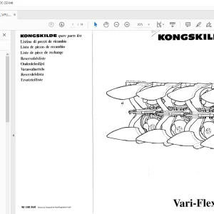 Kongskilde Vari-Flex VPS & VPU Part List Manual - PDF DOWNLOAD