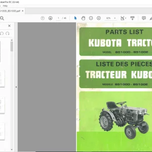Kubota TRACTOR B5100D B5100E PARTS LIST Manual - PDF DOWNLOAD