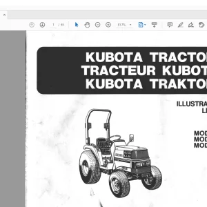 Kubota TRACTOR ST-25 ST-30 ILLUSTRATED PARTS LIST Manual - PDF