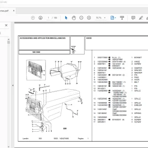 Landini Accessories 5500 Tractor Parts Manual - PDF DOWNLOAD