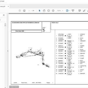 Landini Accessories 6000 Tractor Parts Manual - PDF DOWNLOAD