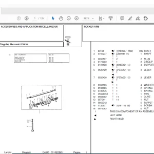 Landini Accessories C4830 Tractor Parts Manual  -PDF DOWNLOAD