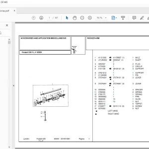 Landini Accessories Frutteti_6030V Tractor Parts Manual PDF