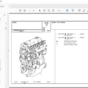 Landini Advantage_60F Tractor Parts Manual - PDF DOWNLOAD
