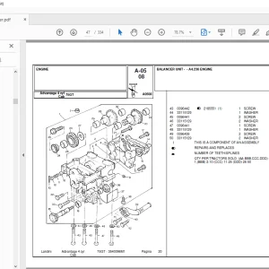 Landini Advantage_65L Tractor Parts Manual - PDF DOWNLOAD