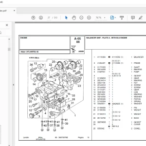 Landini Atlas_85 Tractor Parts Manual  - PDF DOWNLOAD
