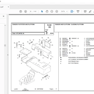 Landini Atlas_90 Tractor Parts Manual - PDF DOWNLOAD