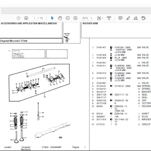 Landini C7800 Accessories Parts Manual - PDF DOWNLOAD