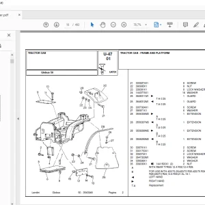 Landini Globus 50 Tractor Parts Manual - PDF DOWNLOAD