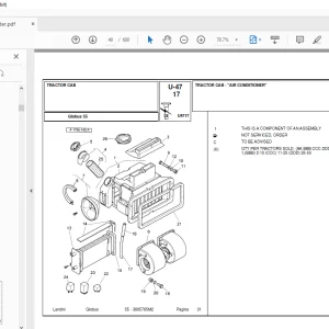 Landini Globus 55 Tractor Parts Manual - PDF DOWNLOAD
