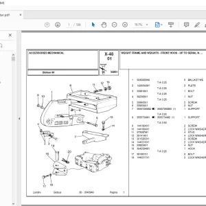 Landini Globus_60 Tractor Parts Manual -  PDF DOWNLOAD