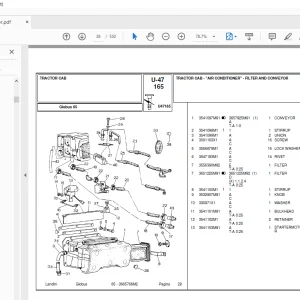 Landini Globus_65 Tractor Parts Manual - PDF DOWNLOAD