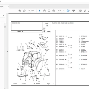 Landini Globus_70 Tractor Parts Manual - PDF DOWNLOAD
