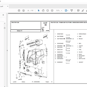 Landini Globus_75 Tractor Parts Manual - PDF DOWNLOAD
