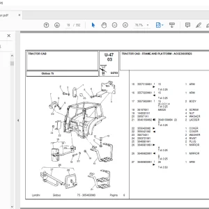 Landini Globus_80 Tractor Parts Manual - PDF DOWNLOAD