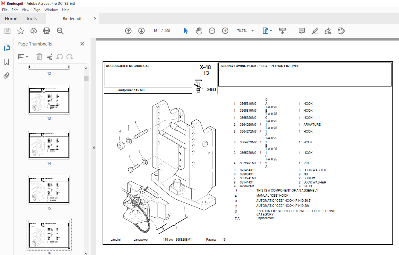 Landini Landpower_115 Tractor Parts Manual - PDF DOWNLOAD ...