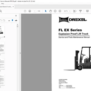 Landoll Drexel Forklift FL EX Series Explosion Proof Lift Truck service Manual