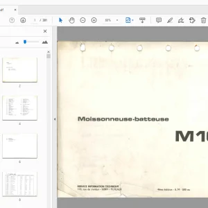 Laverda M100 Moissonneuse batteuse Manuel des pièces - PDF