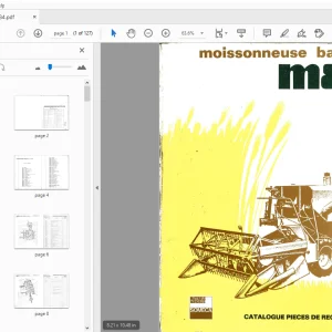 Laverda m84 moissonneuse batteuse Catalogue Pieces De Hechange - PDF