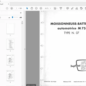 Laverda moissonneuse batteuse Automotrica M75 Catalogue Pieces De Hechange - PDF