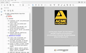 Lombardini Kohler Acme Motori A 220 Basic A 230 Parts Manual - PDF
