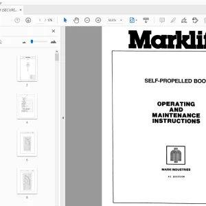 MARKLIFT 21RT/21S/30H/30L/30RT/40/40RT SELF-PROPELLED BOOM OPERATING & MAINTENANCE MANUAL - PDF