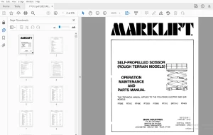 MARKLIFT RT26E RT31E RT40E RT25G RT26G RT31G SRT31G RT40G OPERATION MAINTENANCE & PARTS MANUAL - PDF