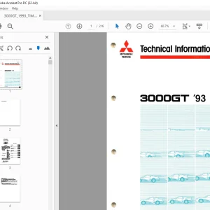 MITSUBISHI 3000GT '93 TECHNICAL INFORMATION MANUAL - PDF