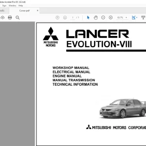 MITSUBISHI LANCER EVOLUTION VIII ELECTRICAL MANUAL - PDF