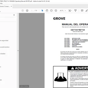 Manitowoc Grove CD7725/YB7725 MANUAL DEL OPERADOR  PDF