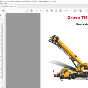 Manitowoc Grove TMS800E Manual del operador - PDF DOWNLOAD