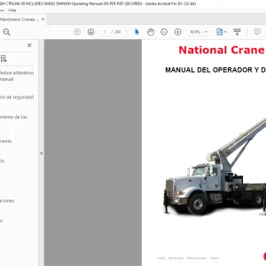 Manitowoc National Crane 1400H MANUAL DEL OPERADOR Y DE SERVICIO