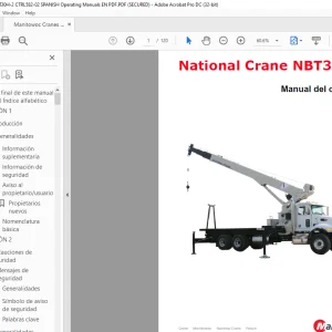 Manitowoc National Crane NBT30H-2 Manual del operador - PDF DOWNLOAD