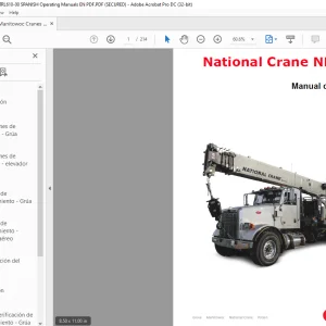 Manitwoc National Crane NBT40-1 Serie Manual del operador
