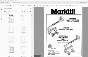 Marklift 45KB Dual Fuel & 45KB Self Propelled Knuckle Boom Operation & Maintenance Manual - PDF
