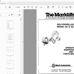 Marklifts 30I & 32 Self-Propelled Boom Operation & Parts Manual - PDF