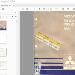 Mitsubishi 1983 Montero Service Manual - PDF