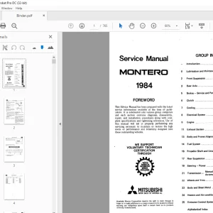 Mitsubishi 1984 Montero Service Manual - PDF