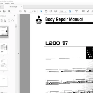 Mitsubishi 1997 L200 Body Repair Manual - PDF DOWNLOAD