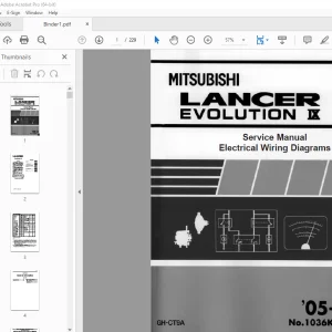 Mitsubishi 2005 Lancer Evolution IX Electrical Wiring & Service Manual PDF