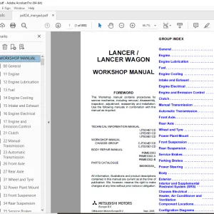 Mitsubishi 2006 Lancer / Lancer Wagon Workshop Manual PDF
