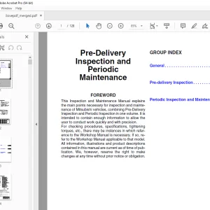 Mitsubishi 2006 Pre-Delivery Inspection & Periodic Maintenance Manual PDF