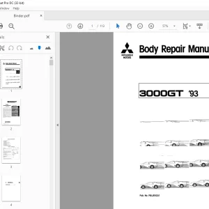 Mitsubishi 3000GT  Body Service Manual - PDF