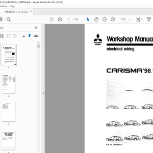 Mitsubishi Carisma '96 '97 Electrical Wiring Service Manual - PDF
